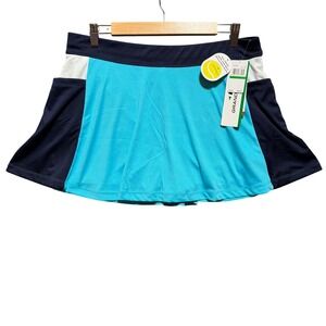 Grand Slam Performance Tennis Skort L Blue Atoll Moisture Wicking Ball‎ Pocket